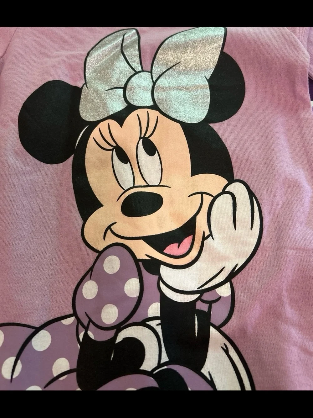 Disney Girls' Minnie Mouse Lavender Top & Purple Pants Pajama Set
